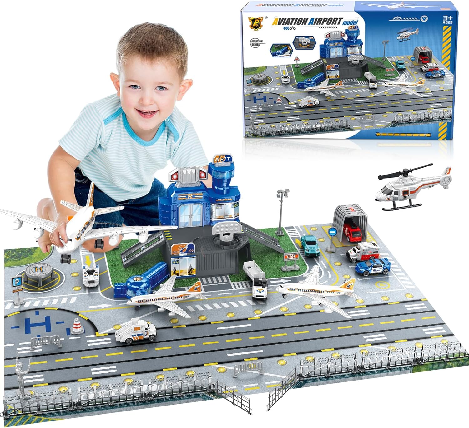 Kids Toys Xmas - Set Mainan Pemandangan Bandara Anak-anak dengan