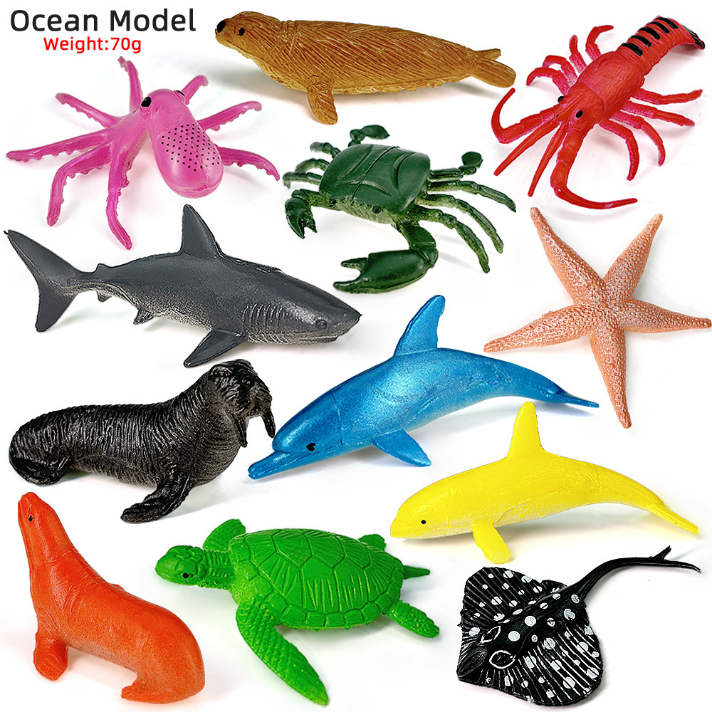 Kids Toys 3 Year Old - 12 Buah Set Kehidupan Laut Laut