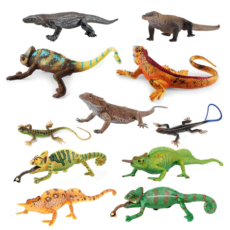 Kids Toys Reviews - Figur Kadal Iguana, Mainan Bunglon, Figur