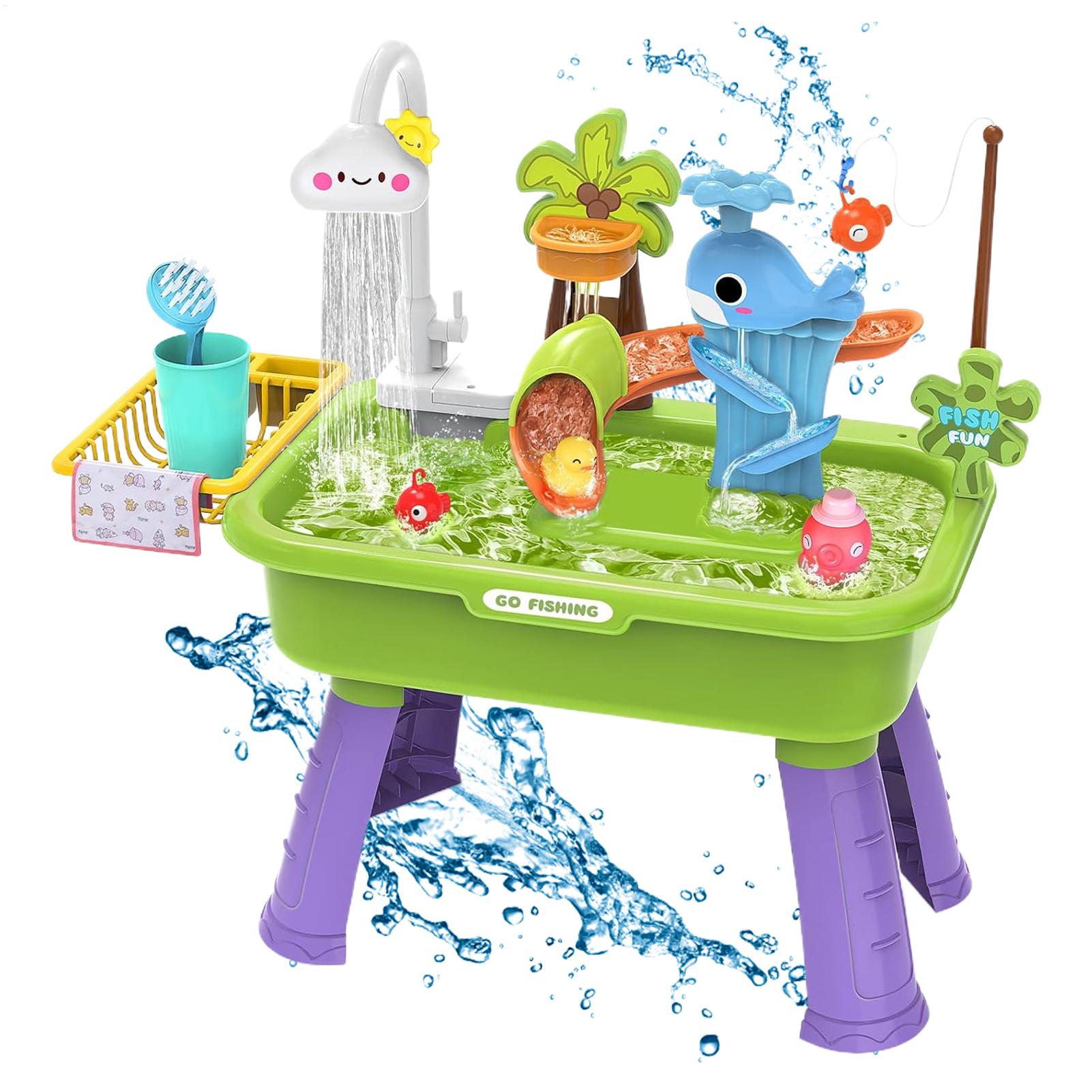 Kids Toys Kitchen Set - Wastafel Mainan Anak dengan Air Mengalir,