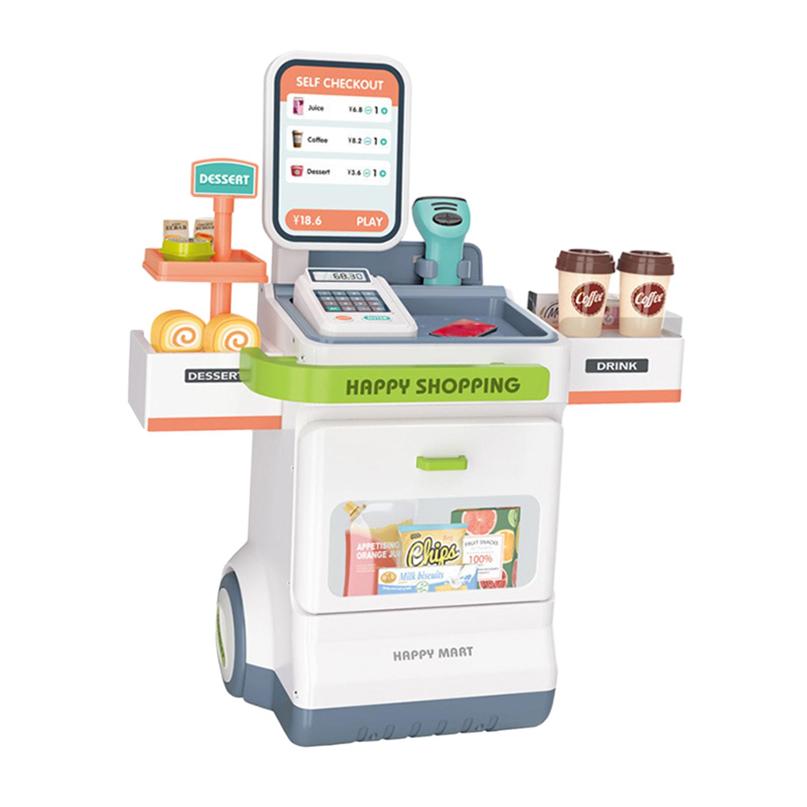 Toy Cash Register - Mainan Kasir Supermarket untuk Anak-anak, Dilengkapi