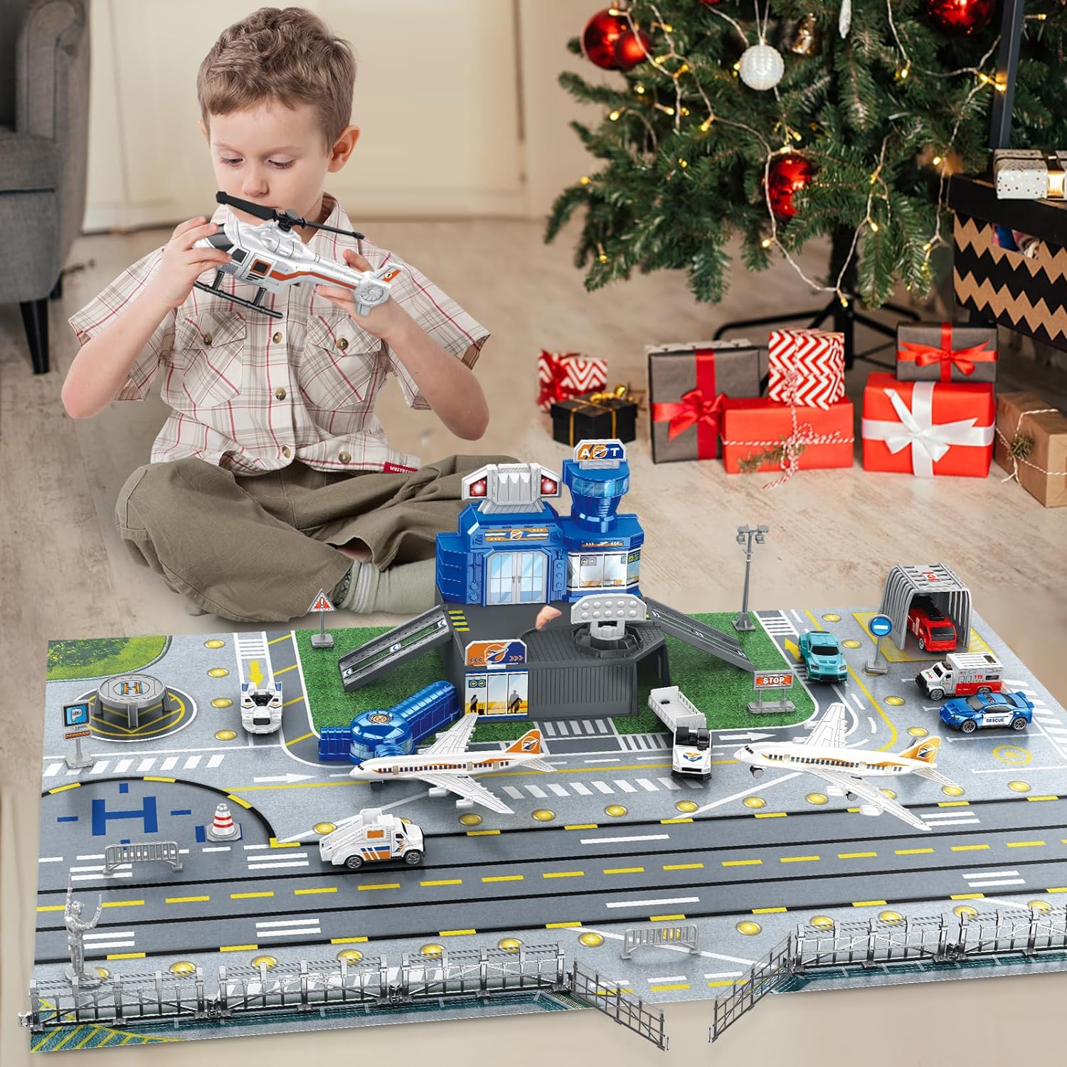 Set Mainan Pemandangan Bandara - Kids Toys Xmas ulasan dan harga