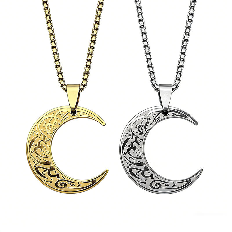 Kalung Liontin Bulan Kaligrafi - Kids Quran Toys ulasan dan harga